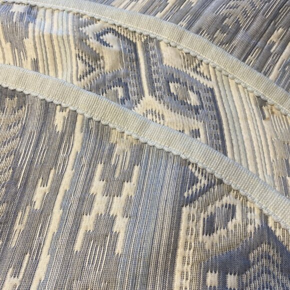 Vintage San Marcos Blanket 96x98 Blue White Bedspread Coverlet Reversible Queen - Picture 7 of 9